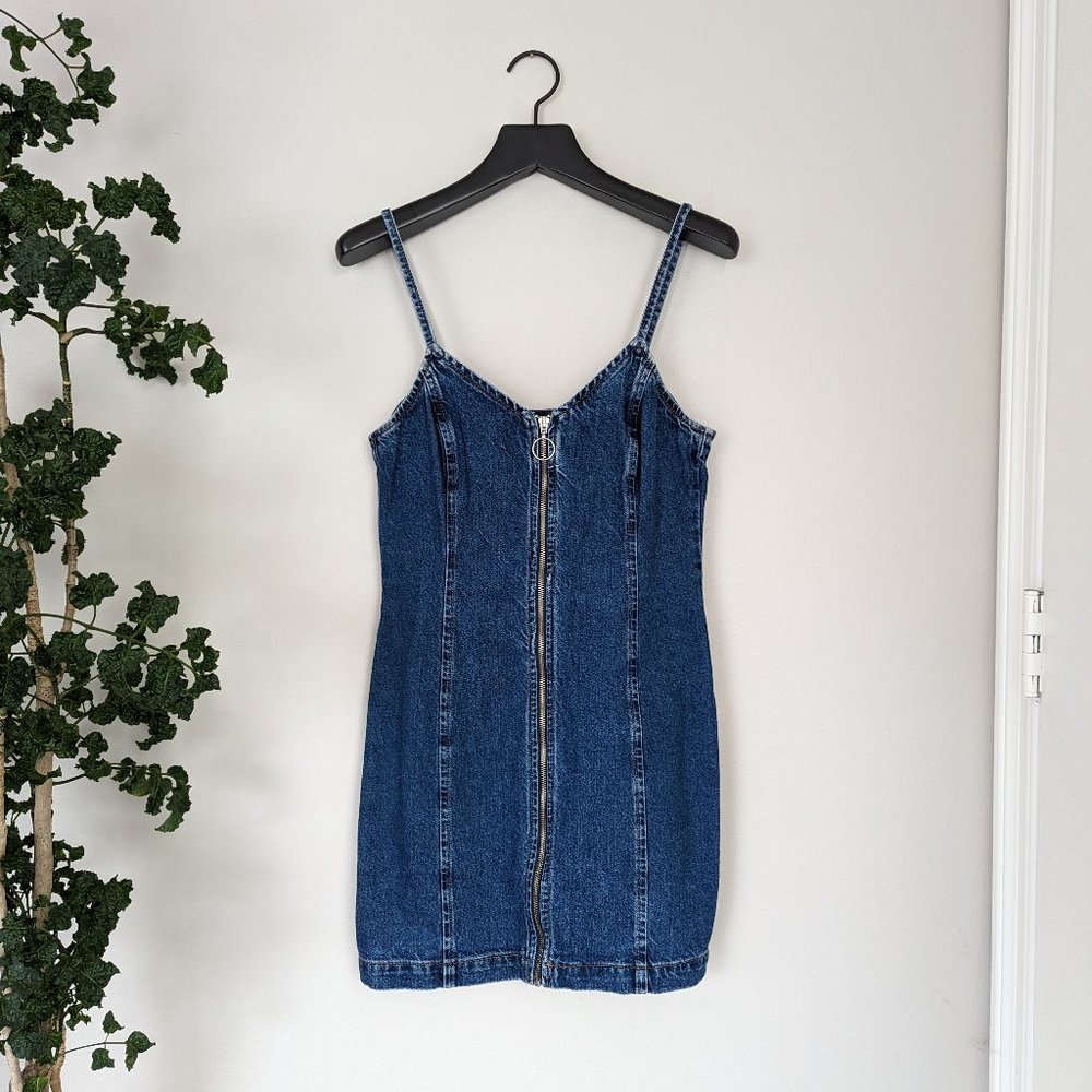 Topshop Moto Denim Zip Dress